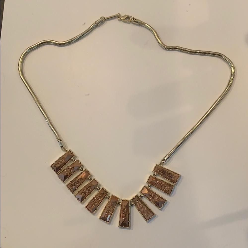 Kendra Scott Angelina Rose Gold Drusy Necklace